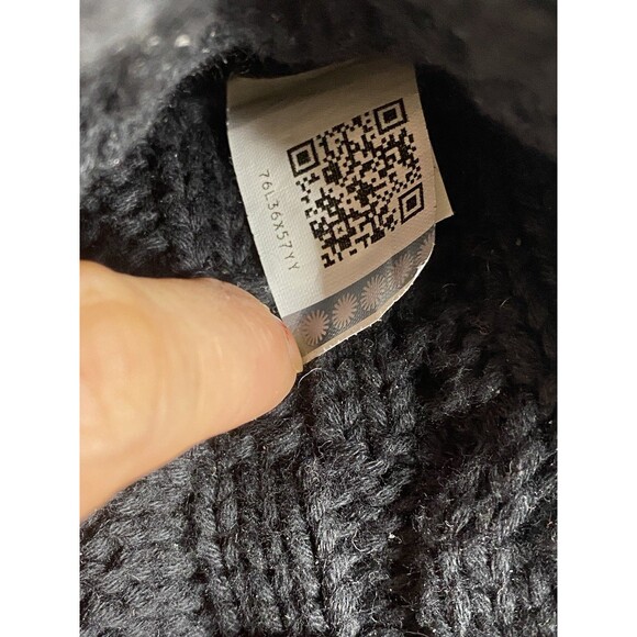 UGG Australia 10 Cassidee Short Suede Leather Knit Black Sheepskin Boot 1007690 - Picture 6 of 9